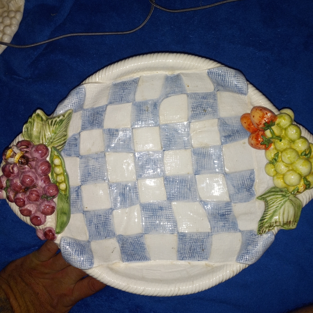 Large colorful holiday serving bowl.